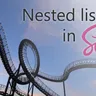 Use nested lists in Sass to organize CSS rules like padding and margin.