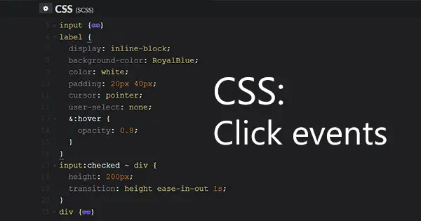 Code Bites: simulate click events only with CSS